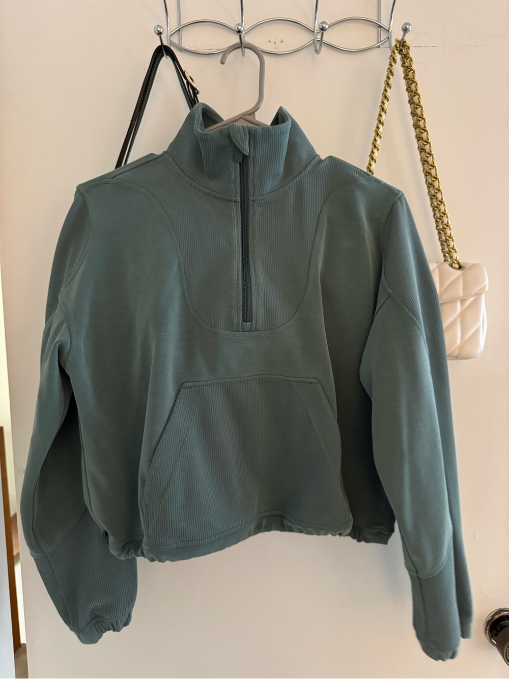 lululemon athletica Green Half-Zip Pullover Sweatshirt